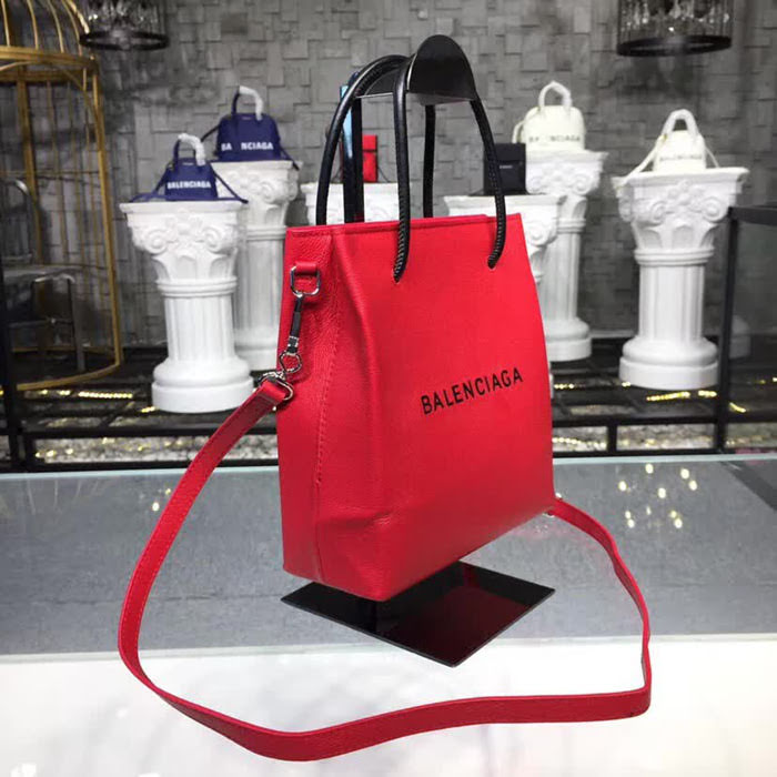 BALENCIAG巴黎世家 小號方形 牛皮購物袋 小羊皮提手 可手提肩背  BL1741